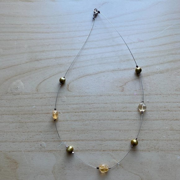 Retired Silpada Bronze Freshwater Pearl and Yellow Citrine Quartz Sterling Silve - Picture 3 of 3